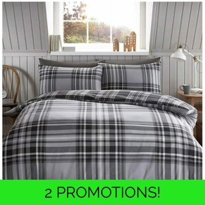 Grey Tartan Brushed Cotton