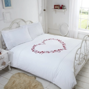 Belle Maison™ Embroidered Heart White