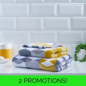 Hexagon Towels Ochre