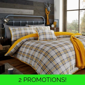 Highland Tartan Teddy Fleece Ochre