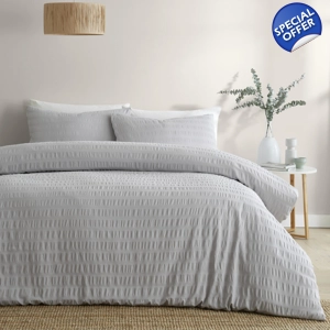 Honley Seersucker Silver Grey