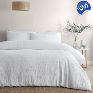 Honley Seersucker White