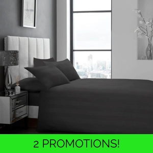 SATIN STRIPE CHARCOAL