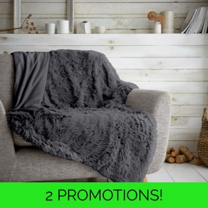 Hug Snug Throw Charcoal Grey