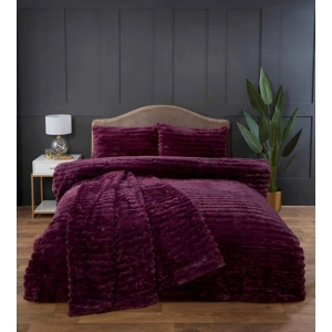 Luxury Faux Fur Rabbit Burgundy