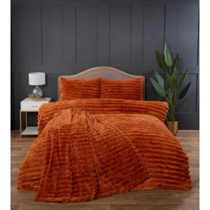 Luxury Faux Fur Rabbit Burnt Orange