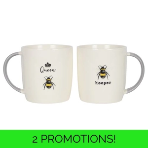 Queen Bee and Bee Keeper Mug Set