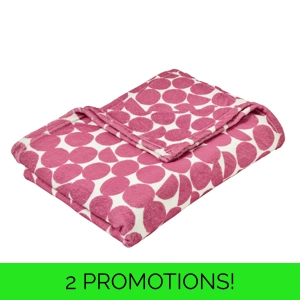 Ingo Pink Fleece Throw