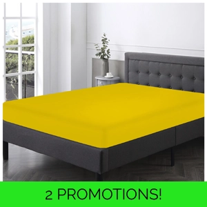 Extra Deep 40cm Fitted Sheet Lemon
