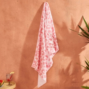 Beach Towel Leopard Blush