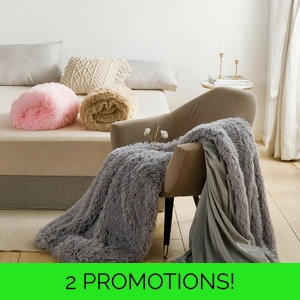 LONG PILE TEDDY THROWS