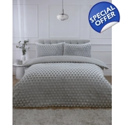 Diamond Cut Velvet Silver Grey