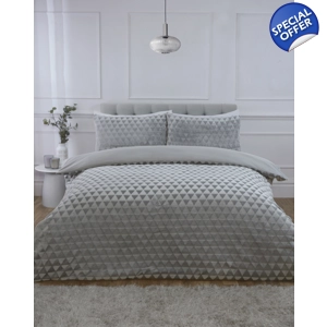 Diamond Cut Velvet Silver Grey