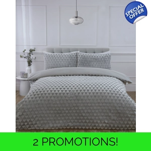 Diamond Cut Velvet Silver Grey