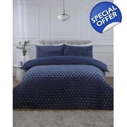 Diamond Cut Velvet Navy