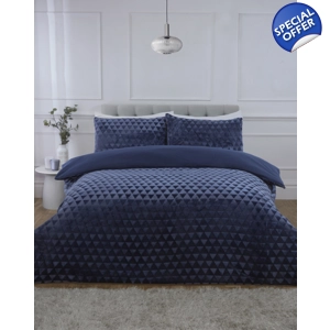 Diamond Cut Velvet Navy