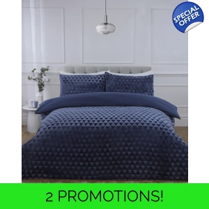 Diamond Cut Velvet Navy