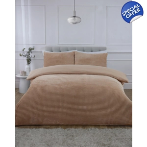 Luxury Waffle Teddy Fleece Latte