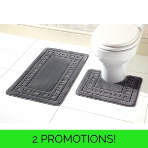 MIAMI BATHMAT SET CHARCOAL