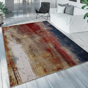 Distressed Abstract Oil Painting Rug