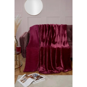 Luxury Mink Blanket Aubergine
