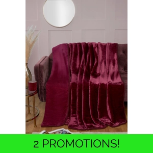 Luxury Mink Blanket Aubergine