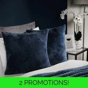 Waffle Cushion Cover Navy