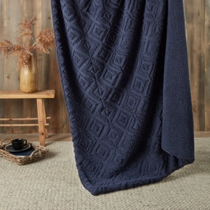 Romo Navy Fleece Throw