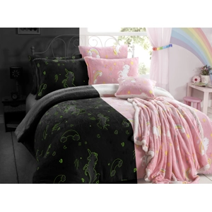 Rainbow Unicorn Glow In Dark Teddy Fleece