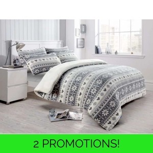 Nordic Fairisle Grey Fleece