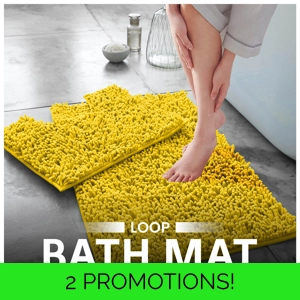 Chenille Loop Bathmat Set Ochre
