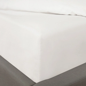 300TC Kingsize White Fitted Sheets