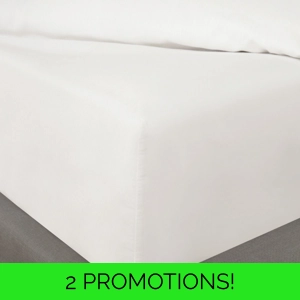 300TC Kingsize White Fitted Sheets