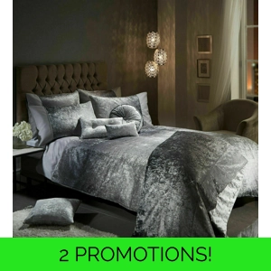 Ombre Silver Crushed Velvet Duvet Sets