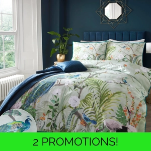 200TC Peacock Jungle Cotton Sateen