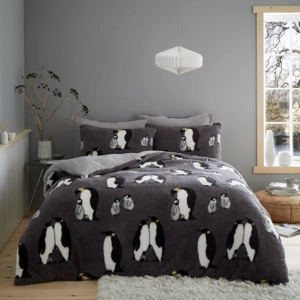Grey Penguin Teddy Fleece