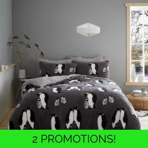 Grey Penguin Teddy Fleece