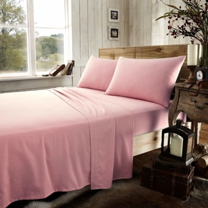 PINK BRUSHED COTTON SHEETS