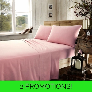 PINK BRUSHED COTTON SHEETS