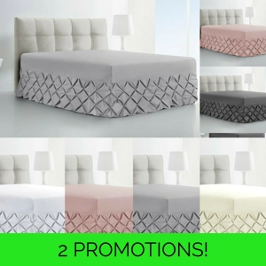 PINTUCK VALANCE SHEETS 200TC COTTON
