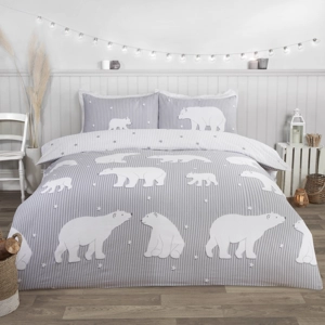Grey Polar Bear Brushed Cotton