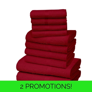 10pc Towel Bale Red