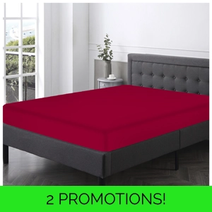 Extra Deep 40cm Fitted Sheet Red