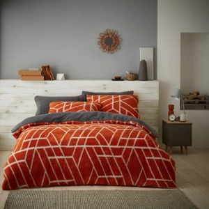 Geo Ely Teddy Fleece Rust