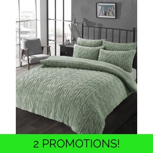 Leaf Teddy Fleece Sage Green