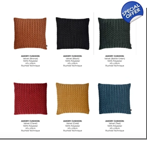 Amory Ruched Velvet Cushions