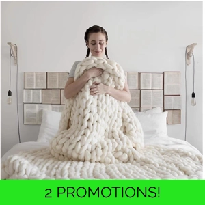 Chunky Cable Knit Throws Cream