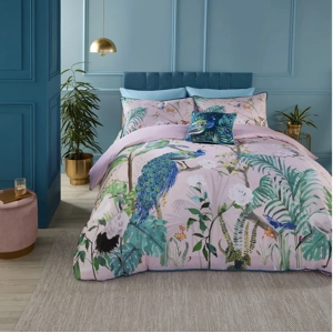 Soiree™ 500TC Peacock Jungle Pink Cotton Sateen