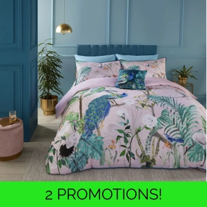 Soiree™ 500TC Peacock Jungle Pink Cotton Sateen