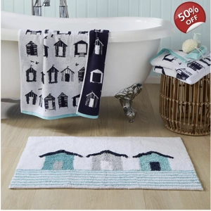 Beach Huts 550GSM Blue